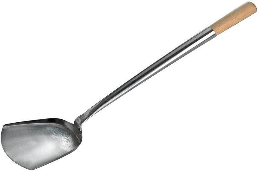 Woklöffel "Moesta BBQ", silber (silberfarben), H:52cm, Edelstahl, Kochlöffel, Woklöffel silberfarben Einheitsgröße