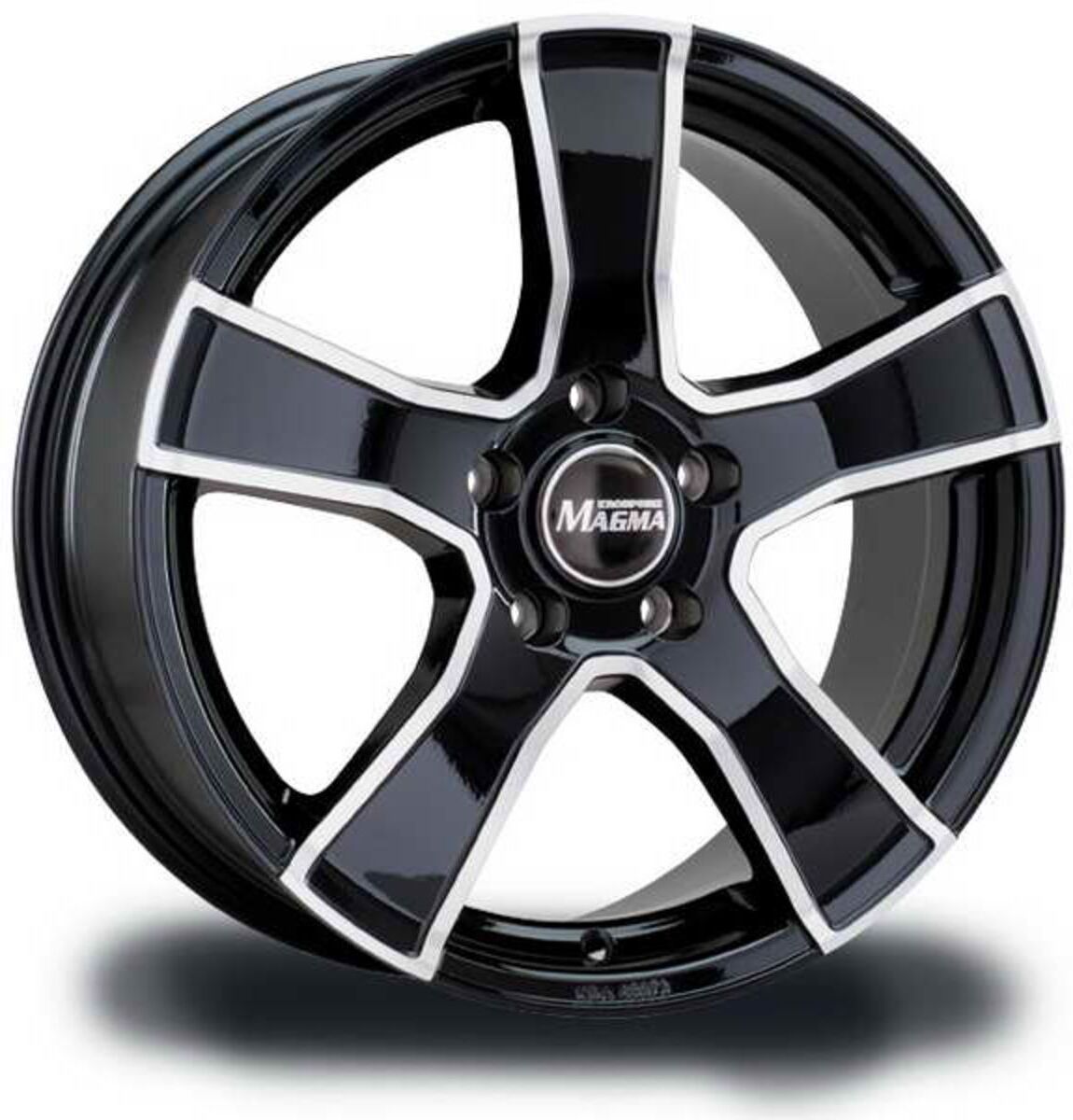 Alufelge 17 zoll MAGMA Tezzo 5x120 8J ET50, Farbe Schwarze Lava Poliert