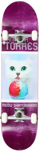Meow Skateboards Skateboard Komplettboard Meow Vanessa Torres Furreal Pro (8" - Lila)