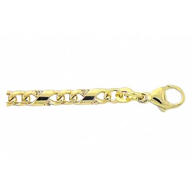 Goldarmband ADELIA´S "333 Gold Fantasie Armband 21 cm Ø 3,8 mm", gold, Armbänder, Damen, 21, Gold, Goldarmband, Goldschmuck für Damen