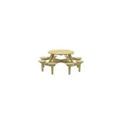 Alexander Rose GLENEAGLES 8-Sitzer Picknicktisch, Tischgröße Ø 112 cm