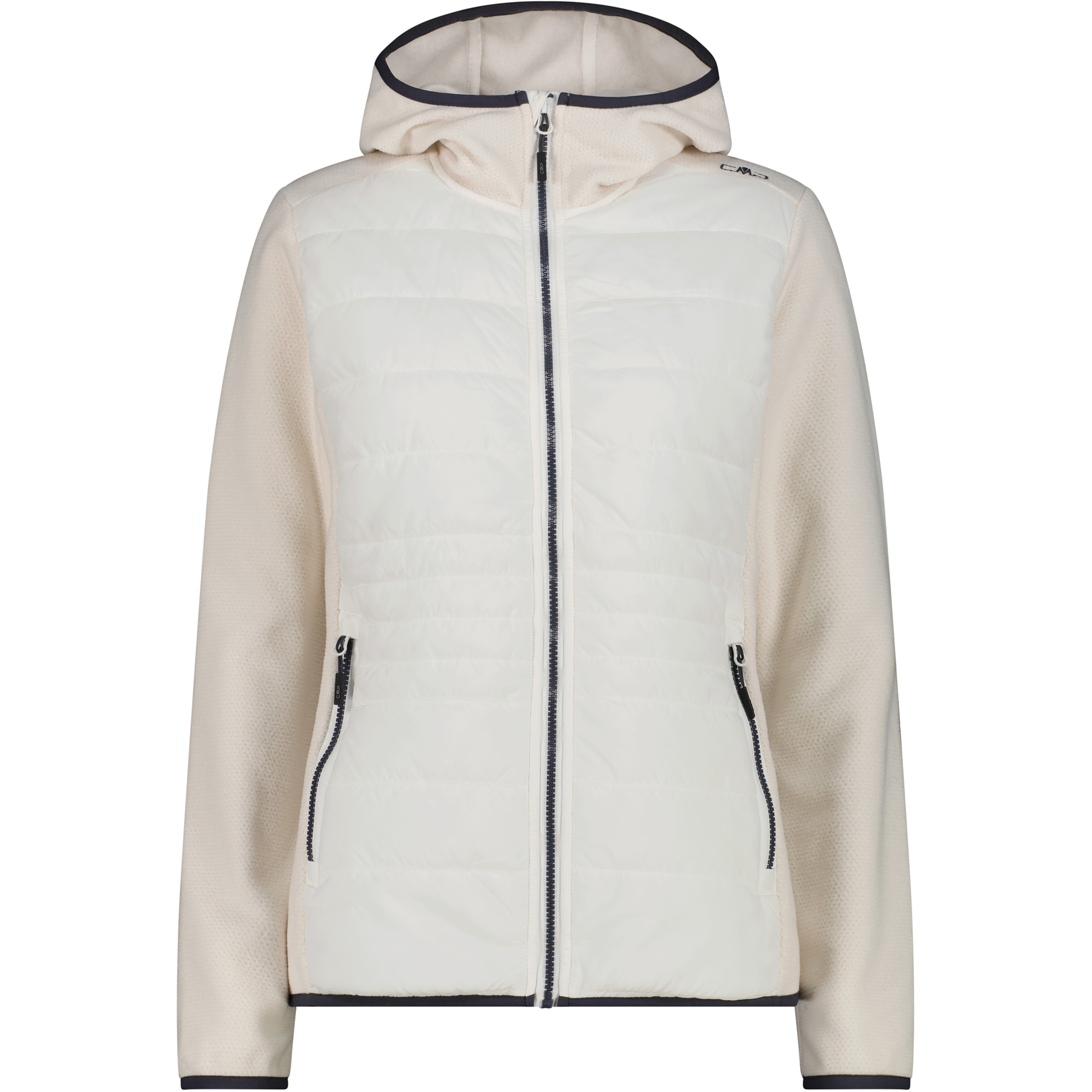 CMP Hybrid Damen Isolationsjacke beige Größe S Trekking Wasserabweisend Wasserabweisend