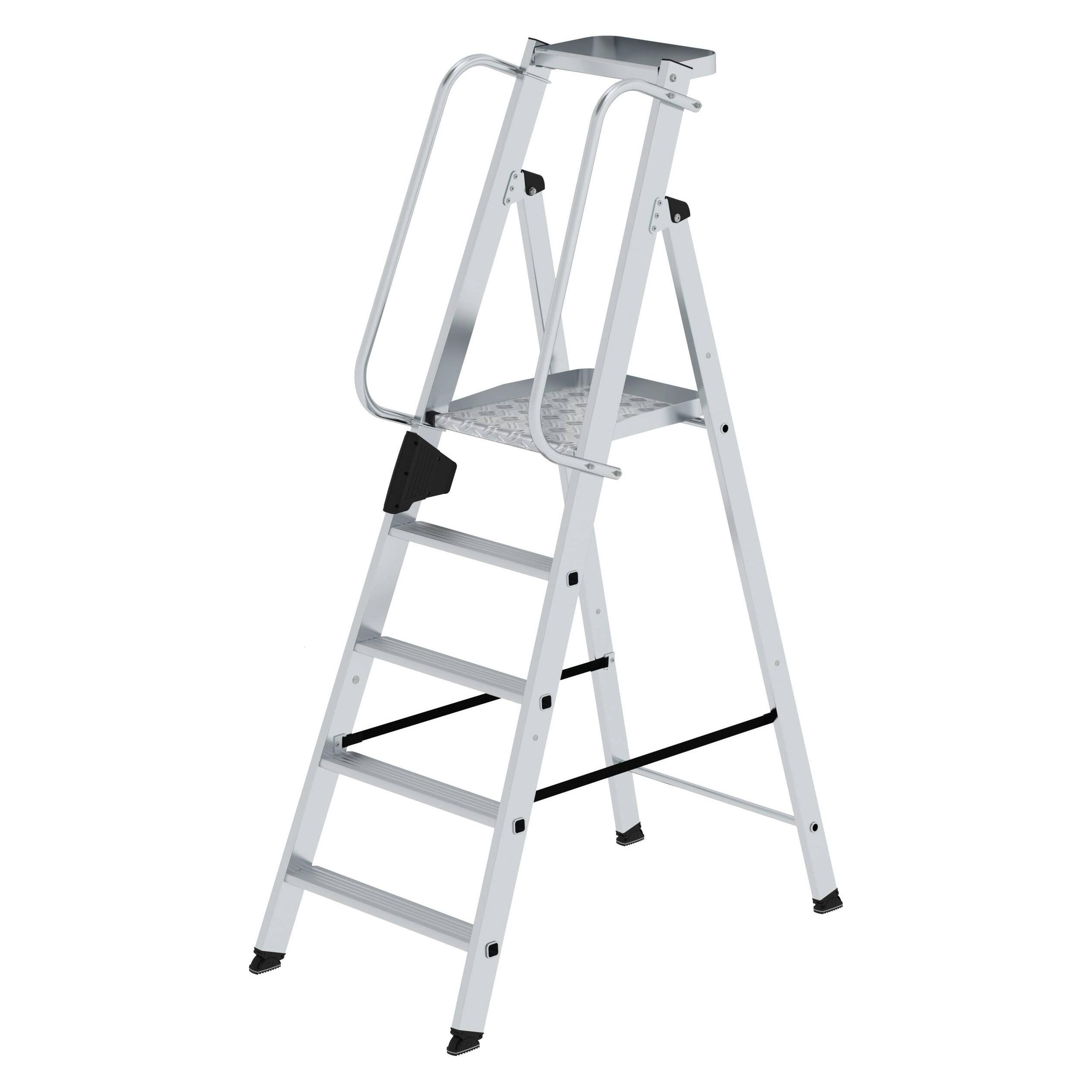 Munk Plattformleiter 5 Stufen mit Ablageschale (Plattformleiter, 115 cm) (050085)