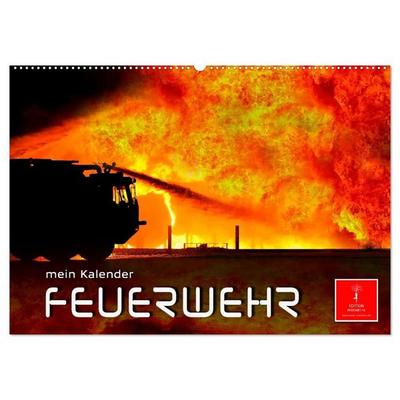 Feuerwehr - mein Kalender (Wandkalender 2027 DIN A2 quer), CALVENDO Monatskalender