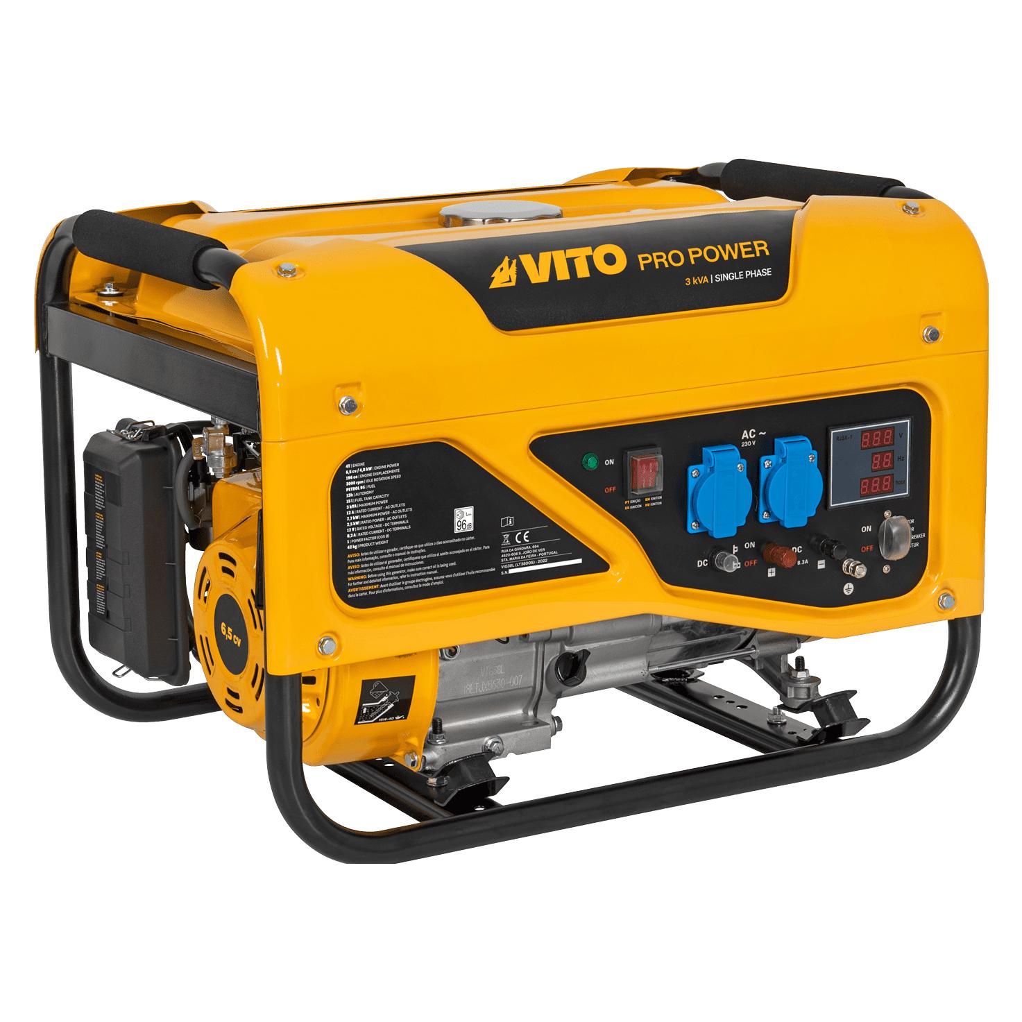 VITO Einphasiger 3kVA Stromerzeuger (4780.74 W, 15 l) (VIG38L)