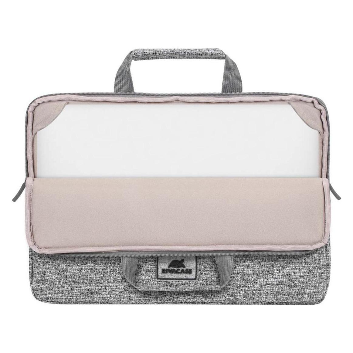 Rivacase Laptop-Hülle mit Griffen, Hellgrau (15.60", Universal) (4260403578483)
