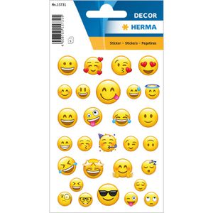 Herma Sticker Decor, 15731, Lovely Emojis, 87 Aufkleber, 87 Stück