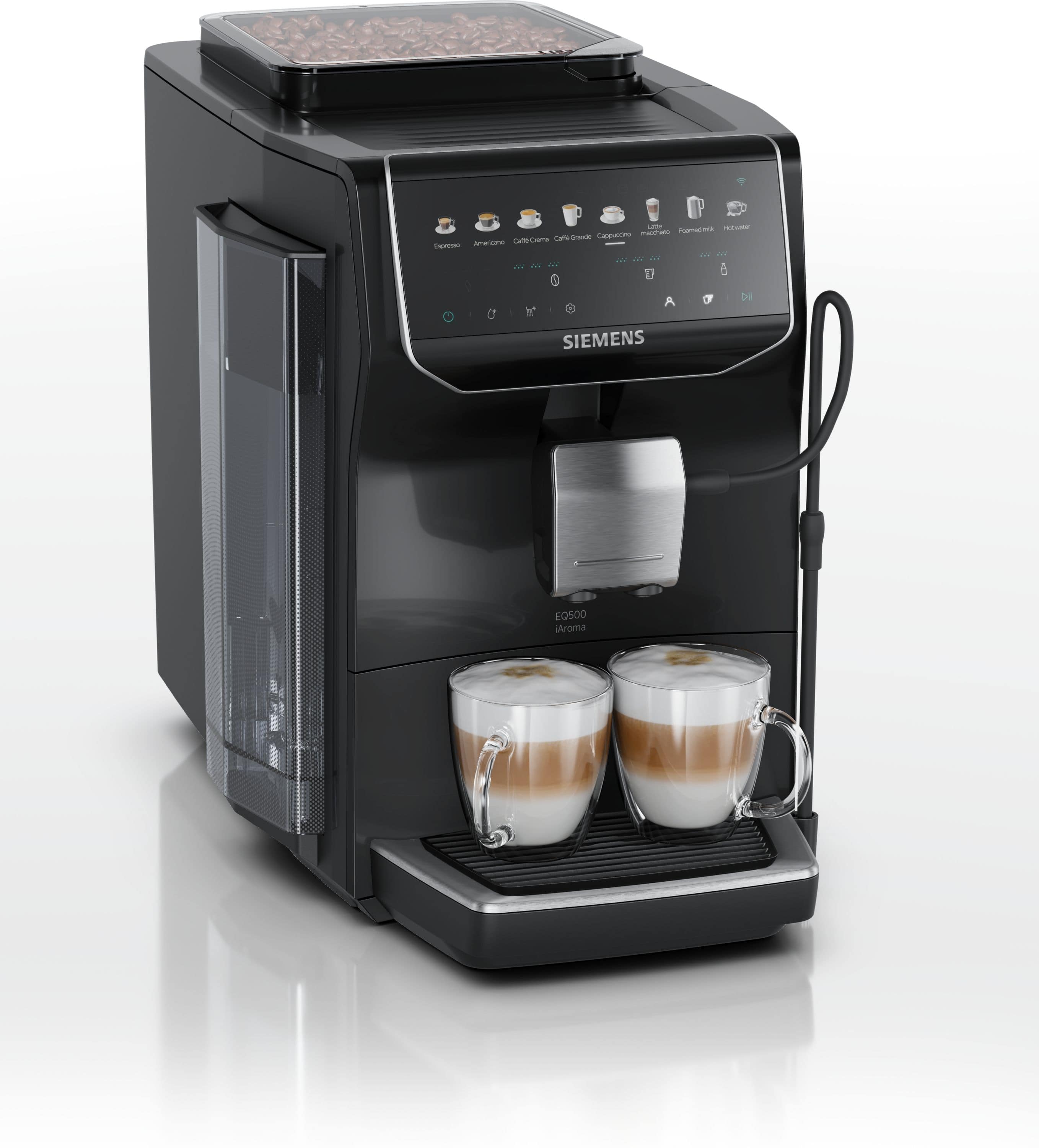 Siemens EQ500 TP553E07 iAroma Kaffeevollautomat 15 bar 1,8 l 300 g AutoClean (Schwarz)