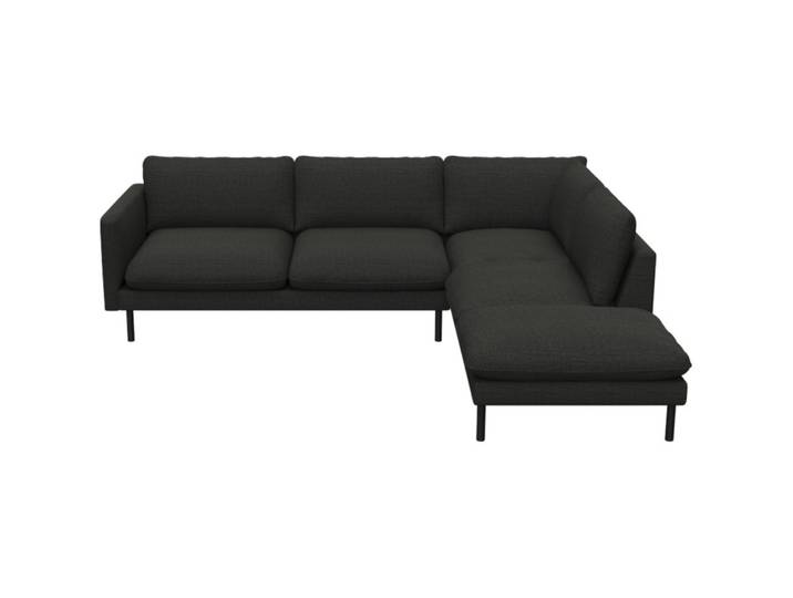 Sofa Valentino Stoff grau B 222 T 262 cm