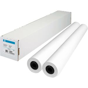 HP Plotterpapier CH022A, A1+, 610 mm x 30,5 m, weiß, matt, 120 g/m², für Inkjetplotter, 2 Rollen