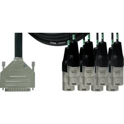 Cordial CFD 3 DMT XLR Verbindungskabel [1x D-SUB-Stecker 25pol. - 8x XLR-Stecker 3 polig] 3 m Schwarz 10487