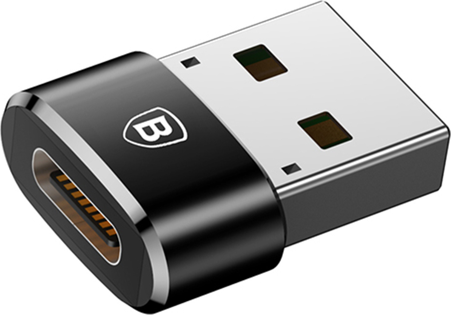 Baseus USB-A naar USB-C OTG adapter - Zwart