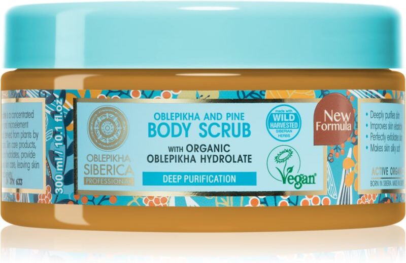 Natura Siberica Oblepikha (Sea-Buckthorn) Körperpeeling mit Sanddorn und Honig 300 ml