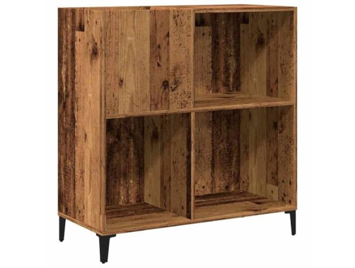 GKHPYURE Schrank aus Holz 84,5 x 38 x 89 cm Spanplatte Metall Metallbeine, Plattenspielerplatte, vielseitige Verwendung, Wandbefestigung inklusive, Montage erforderlich