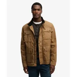 Superdry für Herren. M5012358A Braune Merchant Racer Wax Jacke (L), Beige, Baumwolle, Draußen