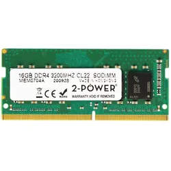 2-Power DDR4 (1 x 16GB, 3200 MHz, DDR4-RAM, SO-DIMM), RAM, Grün