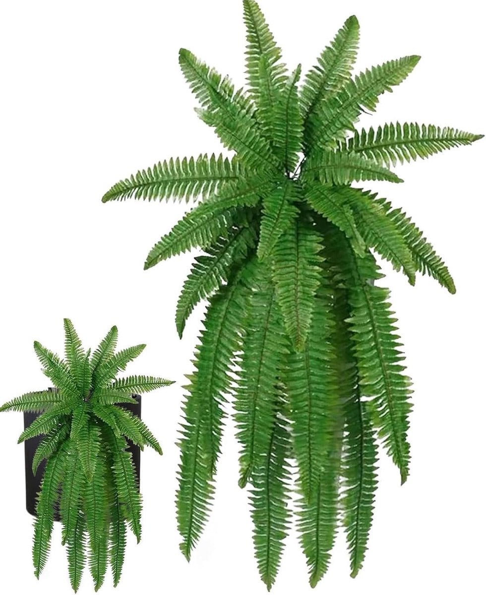 UV-bestendige kunstvaren voor buiten - Groene decoratieve nepvaren - Hoogte: 100 cm