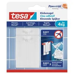 tesa Klebenägel 4.6 cm  x 6.4 cm weiß
