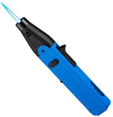 Smart Shopping Spot All Purpose Windproof Torch Lighter High Power Butane Gas Ignition Tool For BBQ, Camping & Kitchen blue