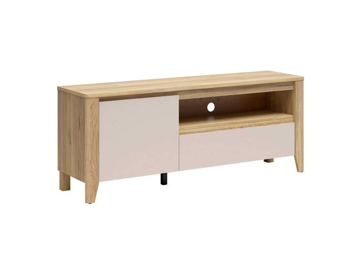 Petits-meubles Tv-Möbel Samara Kaschmir, Holzwerkstoff, 1 Schubladen, 161x64.5x42.5 cm, Wohnzimmer, TV Möbel, Lowboards, Lowboards stehend