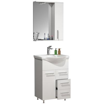 Waschtisch VCM "3-tlg. Waschplatz Waschtisch Schubladen Lisalo L", weiß, B:55cm T:45cm, Waschtische, Waschtisch