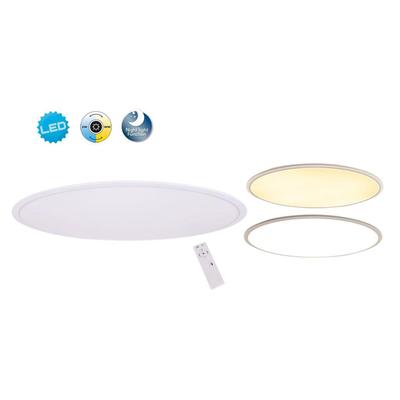NÄVE LED Deckenleuchte "Amalfi", weiß, 1, H: 5,5cm, 1 Stk., Leuchten, oval, dimmbar und Nachtlichtfunktion mittels Fernbedienung, CCT, LED Deckenleuchte