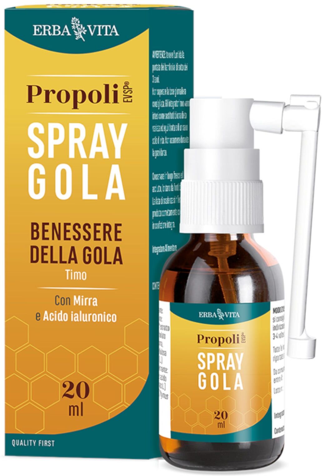 ERBA VITA Propoli Evsp - Spray Gola Mucoadesivo 20ml 