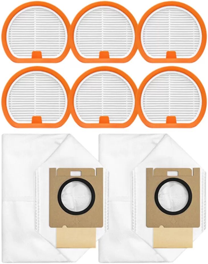 INF Jeu de filtres et sacs à poussière de remplacement compatible avec Uwant V300 V400 V500 VC2403 - 6 filtres + 2 sacs