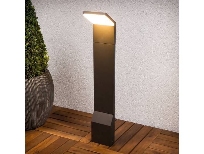 LED Wegeleuchte NEVIO Lucande, schwarz, Aluminium, Modern