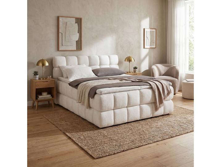 Boxspringbett Bubble Box Creme ca. 180x200cm