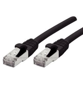 Dexlan Exertis Connect Patchkabel Cat. 6A, S/FTP (PiMF), halogenfrei, mit Rastnasenschutz, schwarz, 1,0 m 858484