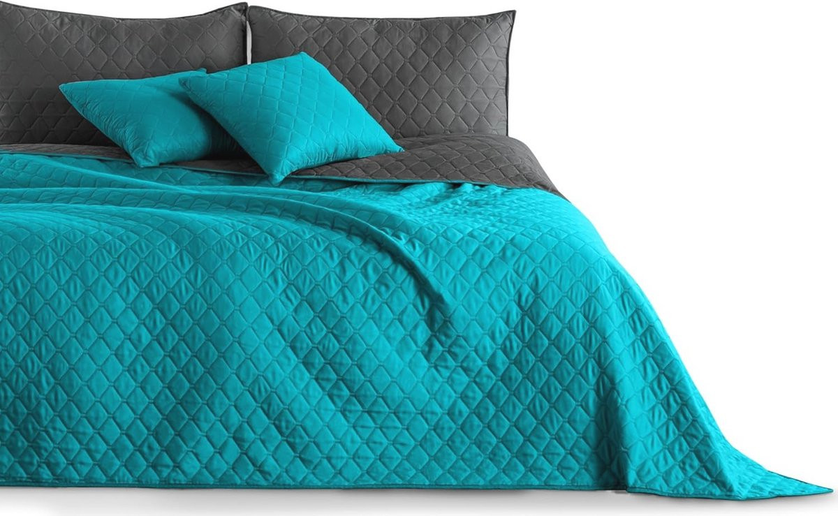 Dubbelzijdige onderhoudsvriendelijke bedsprei met geometrisch stiksel voor volwassenen