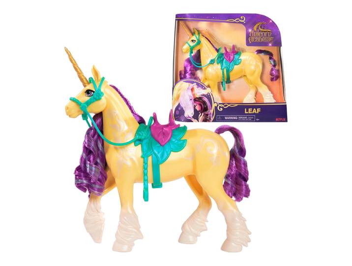 Unicorn Academy eenhoorn bladfiguur - 25 cm, multikleur