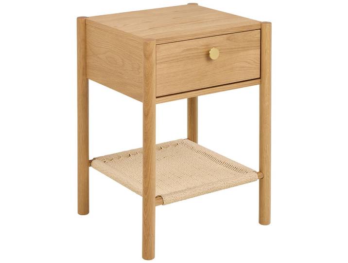 Nachtschrank, Braun, 43.5x60x40 cm, Papier, 1 Schublade, Modern, MID.YOU