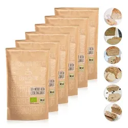 DANKEBITTE Bio-Brotbackmischung Kostproben für 6 Brote Inhalt 3.278g