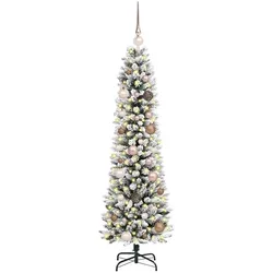 vidaXL, Weihnachtsbaum, Viggo (mit LEDs und rose gold Kugeln) (150 cm)