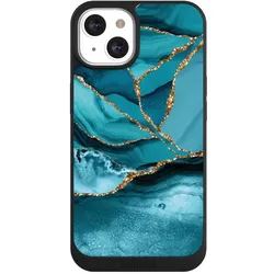 Nivocase Handyhülle für Apple iPhone 13 Hülle NIVOpure Case Schwarz Edelstein Glitzer Look Marmor (Apple iPhone 13), Smartphone Hülle, Schwarz