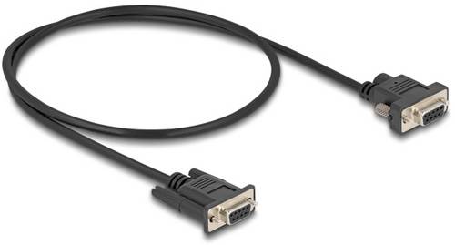 Delock Seriell Anschlusskabel [1x D-SUB-Buchse 9pol. - 1x D-SUB-Buchse 9pol.] 0.5m Schwarz