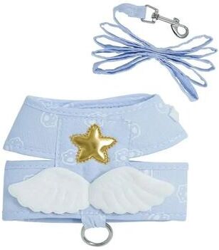 Inspired Living Angel Wings Pet Harness With Leash Set For Cats & Small Dogs blue l