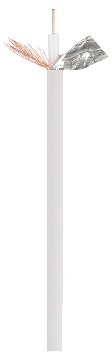 Q-Link KOAX Kabel RG59 - Länge 10 m - Farbe Weiß - 75 Ohm Impedanz - Doppelte Abschirmung - Ohne Stecker - Geeignet für TV, Radio und Video - Für CCTV und Kabelfernsehen