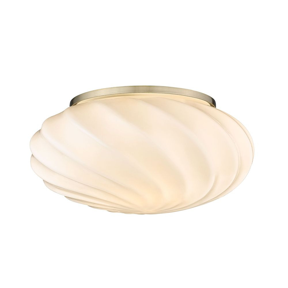 Halo Design Plafondlamp Twist goud/beige van metaal en glas