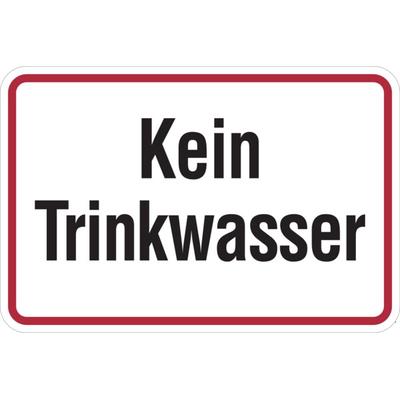 Hinweisschild, Kein Trinkwasser, Alu geprägt - 150x100x0.45 mm Aluminium geprägt