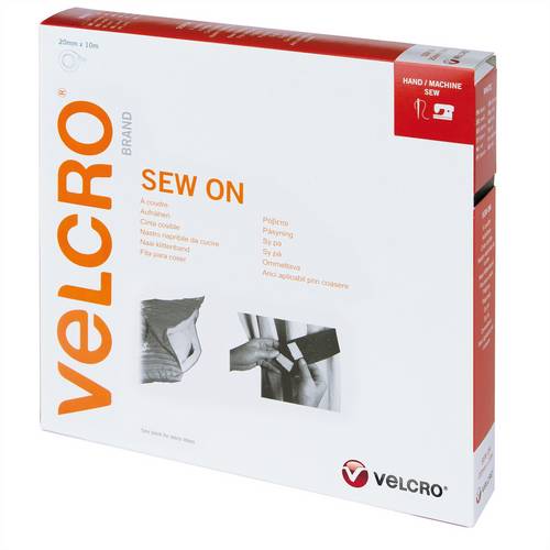 VELCRO Klettband zum Aufnähen, Haken & Flausch 20mm x 10m Weiß