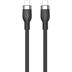 Hyper® Silikon USB-C zu USB-C Ladekabel 1m (240W, Schwarz)