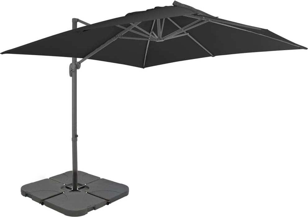 Maison Exclusive - Sonnenschirm mit Tragbarem Sonnenschirmständer Anthrazit