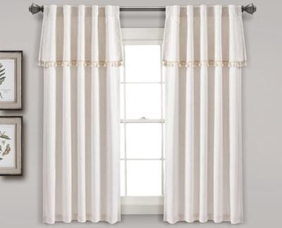 Lush Decor Ivy Tassel Window Curtain Panel Pair