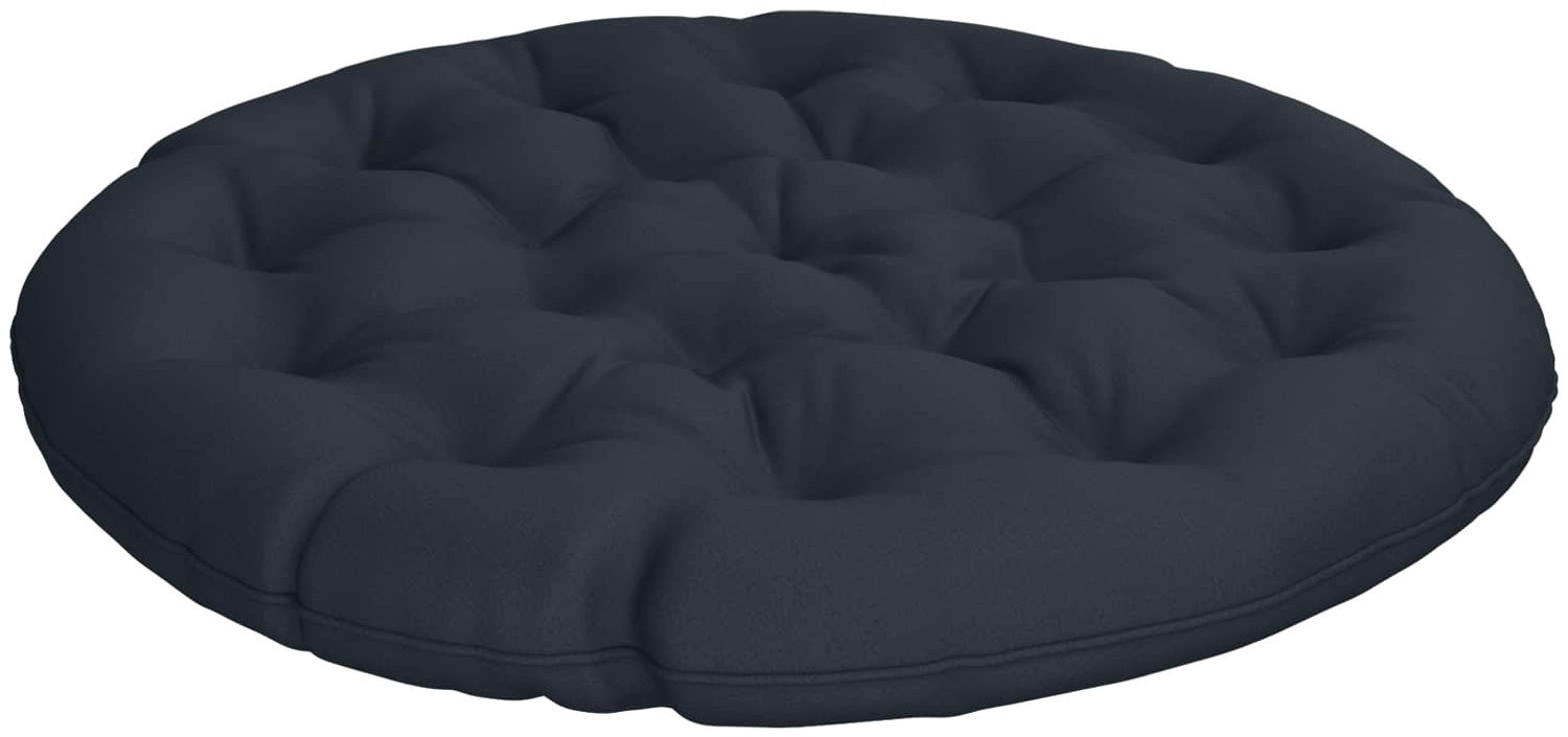 vidaXL Papasan Stoel met Kussen VIANEN - Donkerblauw - 100% Polyester