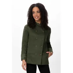 Chef Works® Damenkochjacke MOJAVE Flex Serie nachhaltig, Knöpfe, Cool VentTM, Olive, Größe XS