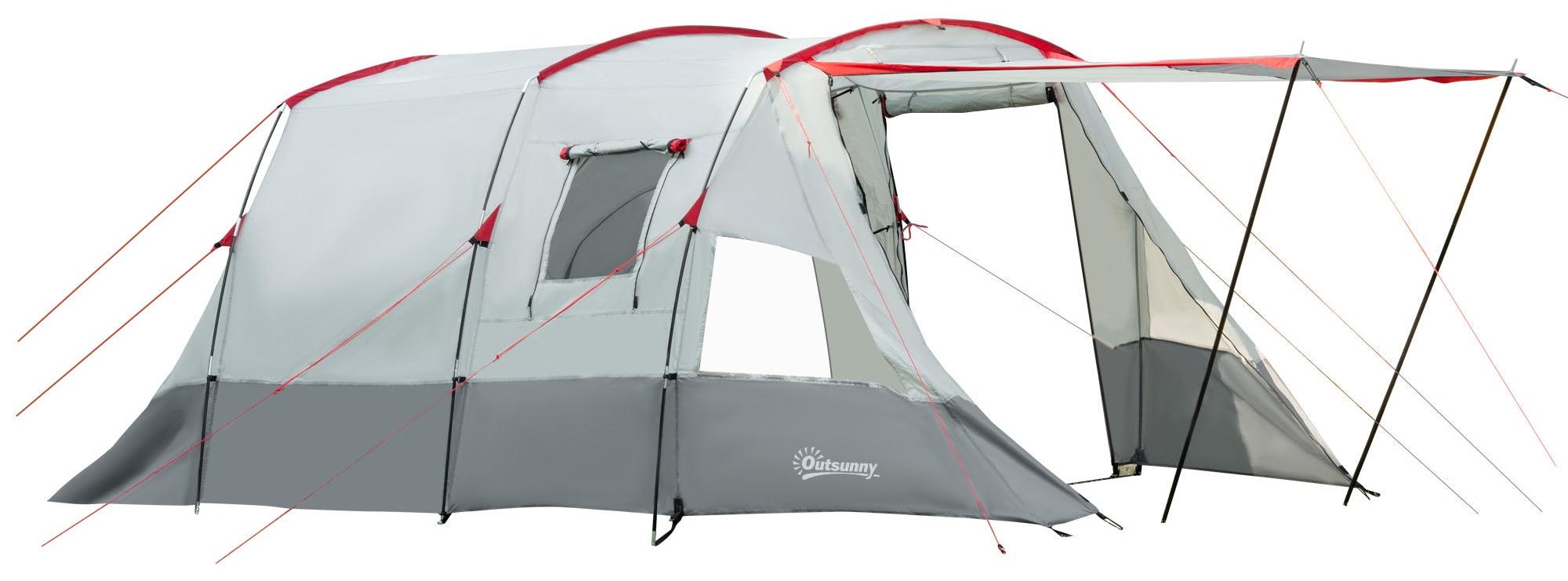 Zelt - Campingzelt - Familienzelt - Tunnelzelt - Aufstellzelt - Bietet Platz für 6-8 Personen