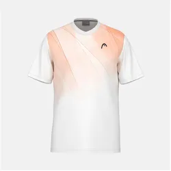 Head, Herren, Sportshirt, Tennisshirt Topspin (L), Mehrfarbig, Weiss, Orange